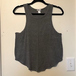 Bozzolo Women’s Gray Ribbed Tank (Size M)